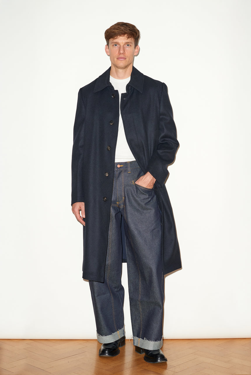 SINGLE BREASTED CASHMERE OVERCOAT