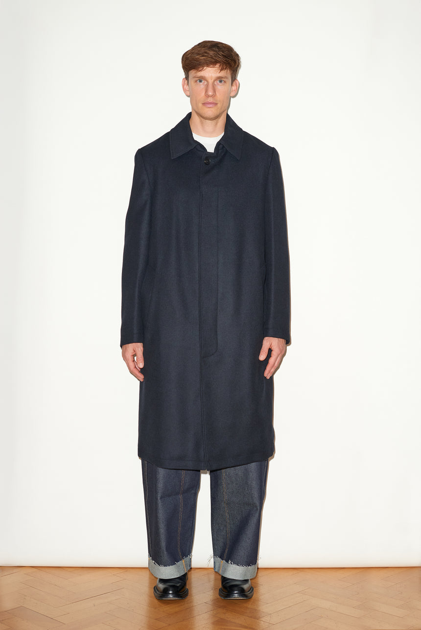 SINGLE BREASTED CASHMERE OVERCOAT