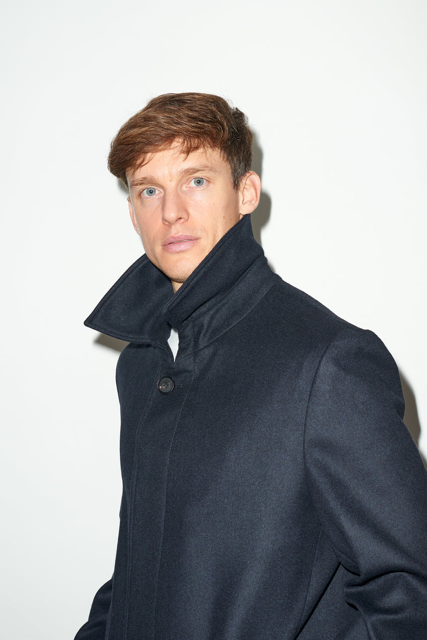 SINGLE BREASTED CASHMERE OVERCOAT