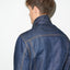 TAILORED DENIM TRUCKER JACKET IN RAW INDIGO DENIM