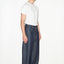 WIDE LEG MID RISE INDIGO JEANS