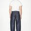 WIDE LEG MID RISE INDIGO JEANS
