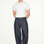 WIDE LEG MID RISE INDIGO JEANS