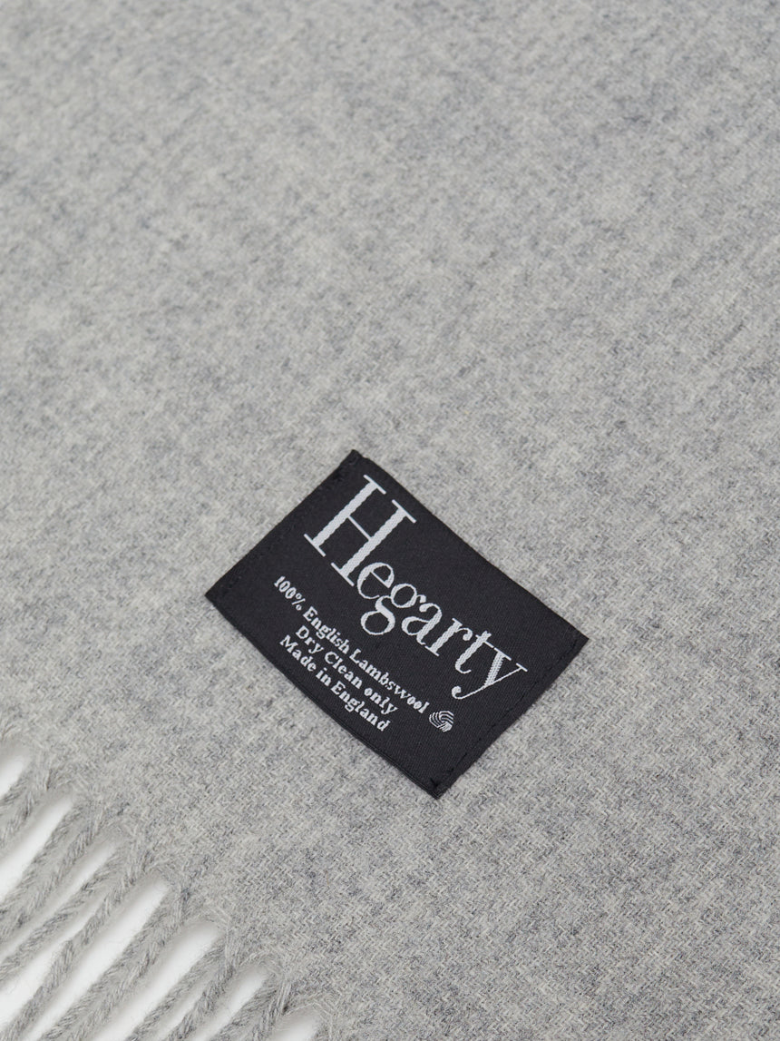 LIGHT GREY LAMBSWOOL SCARF