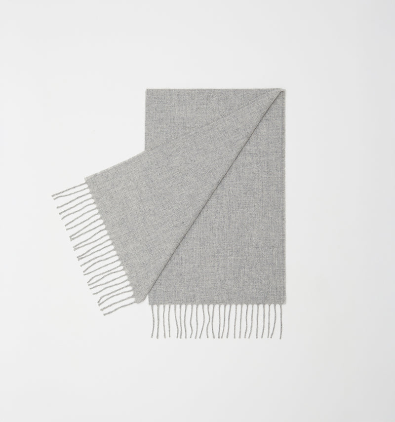 LIGHT GREY LAMBSWOOL SCARF