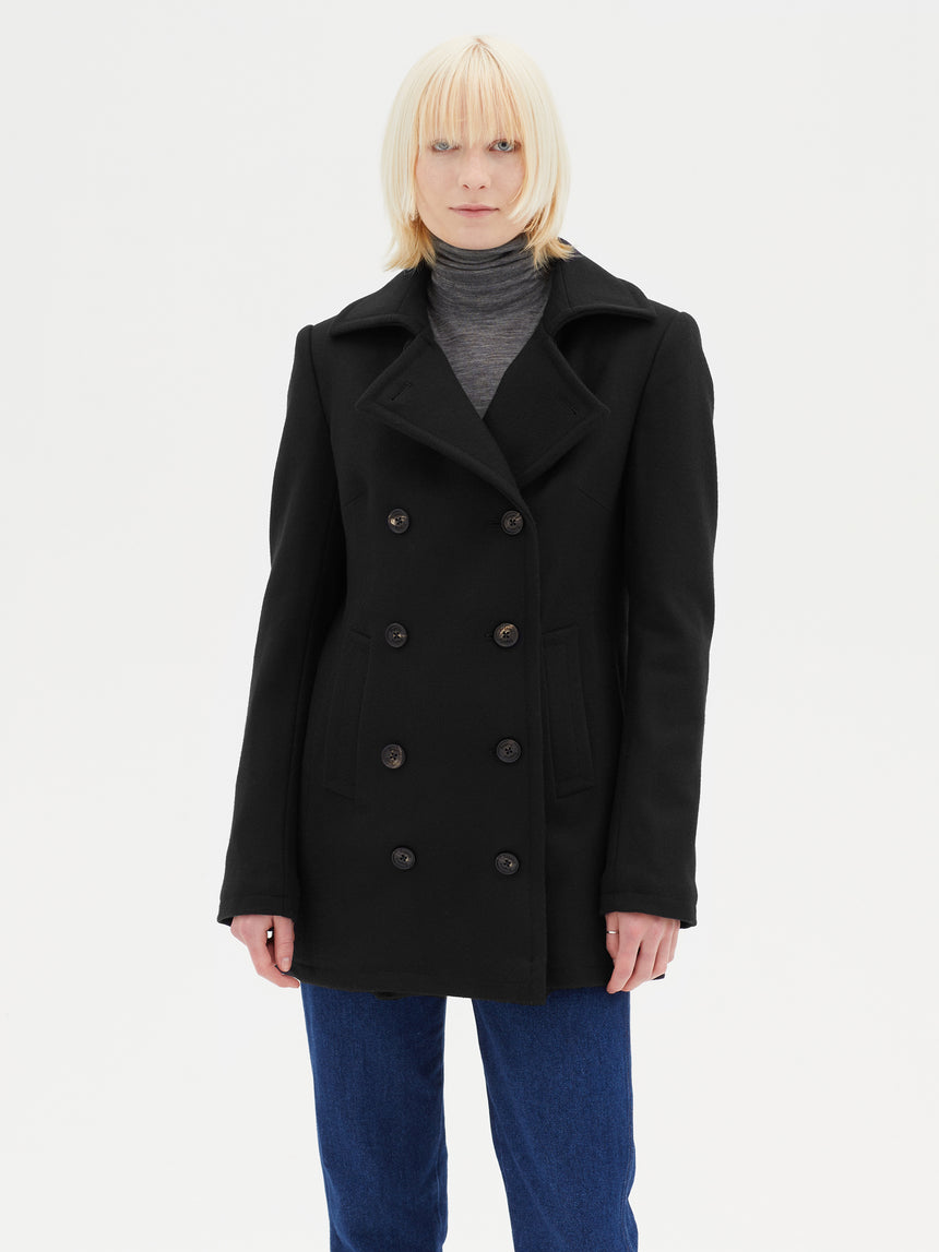 BLACK PEA COAT