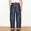 WIDE LEG MID RISE INDIGO JEANS