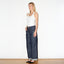 WIDE LEG MID RISE INDIGO JEANS