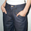 WIDE LEG MID RISE INDIGO JEANS