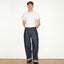 WIDE LEG MID RISE INDIGO JEANS