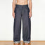 WIDE LEG MID RISE INDIGO JEANS