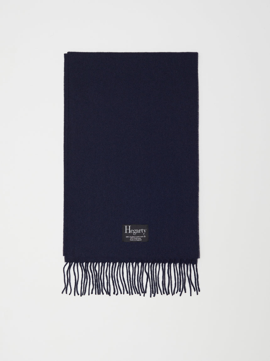 NAVY BLUE LAMBSWOOL SCARF