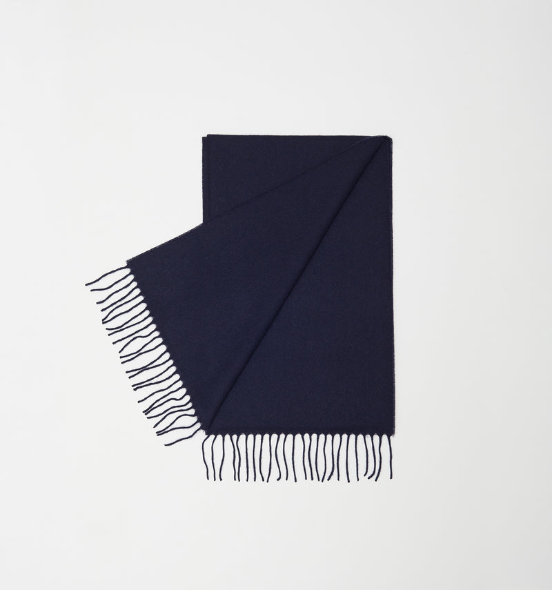 NAVY BLUE LAMBSWOOL SCARF