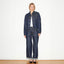 TAILORED DENIM TRUCKER JACKET IN RAW INDIGO DENIM
