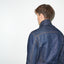 TAILORED DENIM TRUCKER JACKET IN RAW INDIGO DENIM