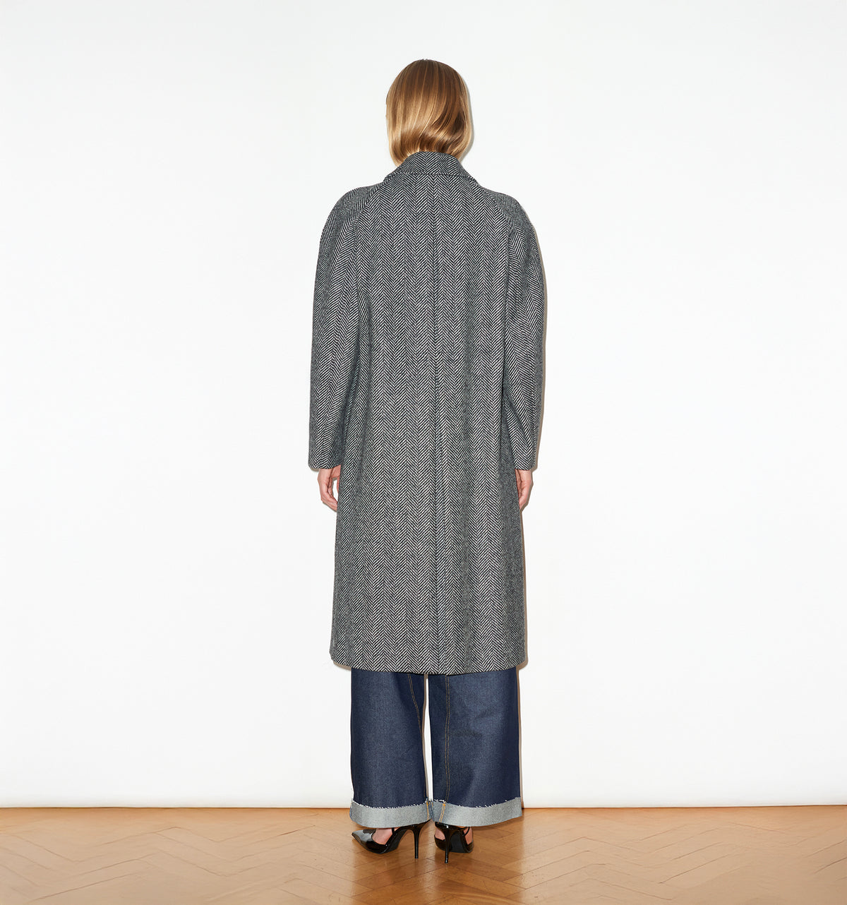 TWEED RAGLAN SLEEVE OVERCOAT