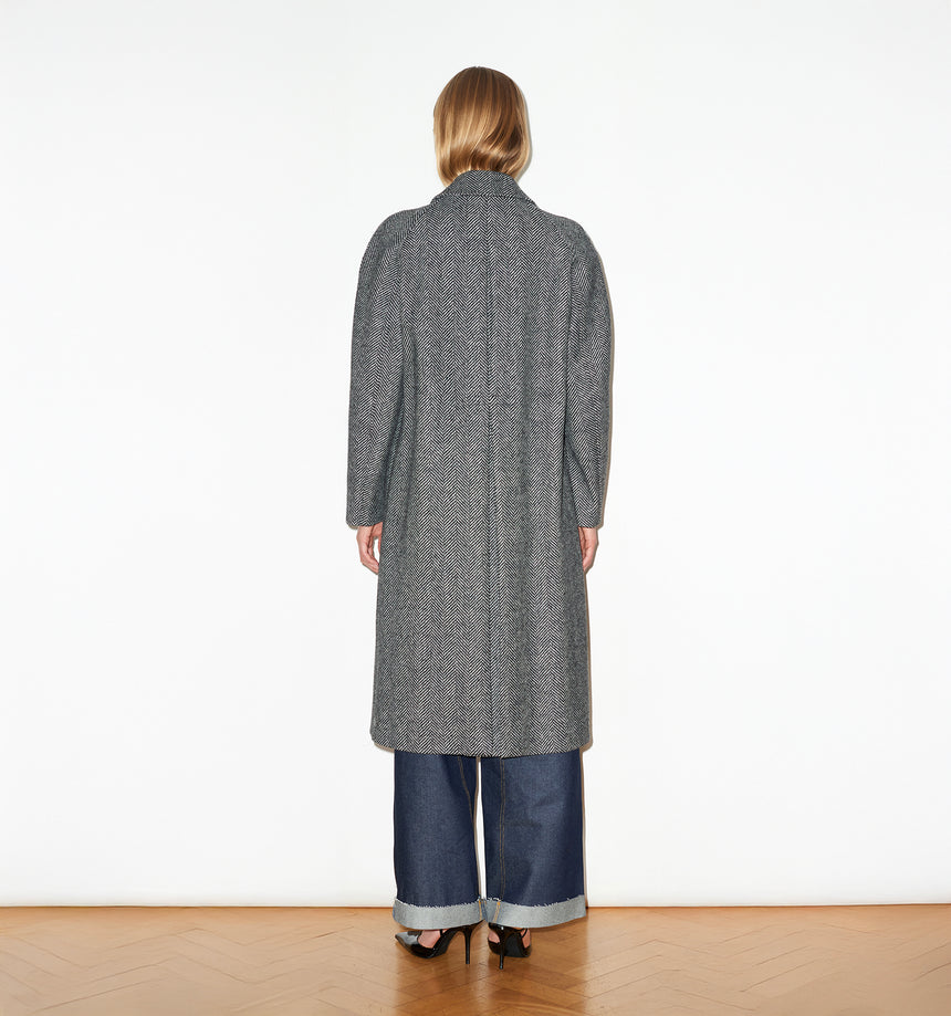 TWEED RAGLAN SLEEVE OVERCOAT