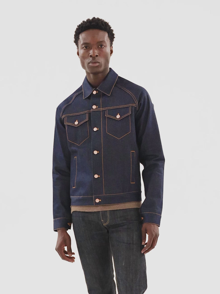 INDIGO SELVEDGE DENIM JACKET