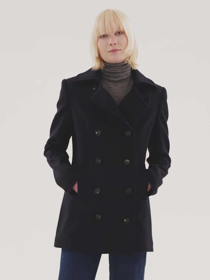 NAVY PEA COAT